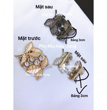 Thanh lý khoá cài nịch hoa lá bảng 3cm